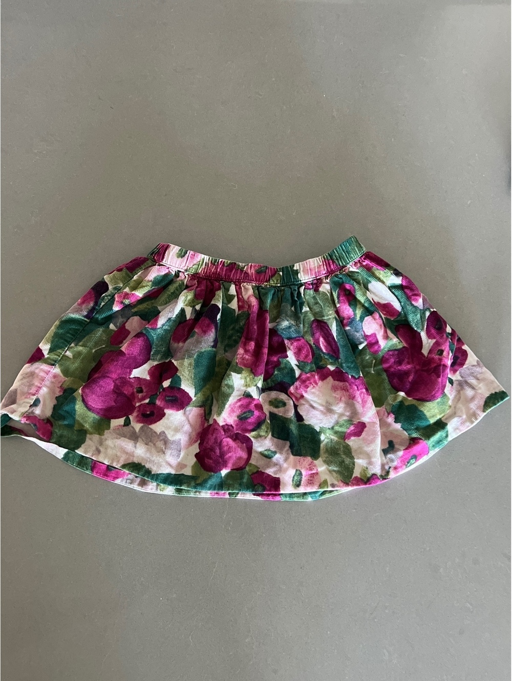 Gymboree Girls Floral Corduroy Skirt Size 5